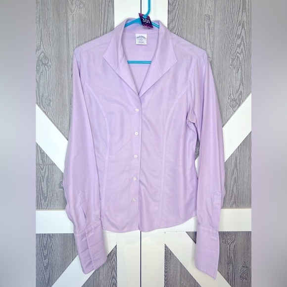 Brooks Brothers Tops - 301. Brooks Bros. Semi-Fitted Non-Iron Lavender Women's Top Size 8